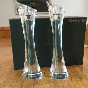 Orrefors Crystal Candlesticks